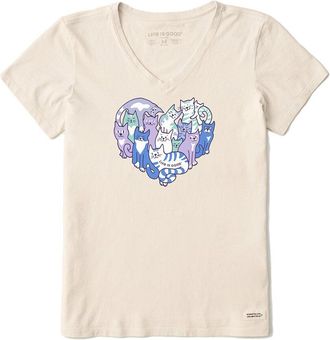 Life is good Crusher V-Neck T-Shirt