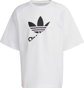 adidas Mens adidas originals Bld Tricot In T Logo Sports Splicing Short Sleeve White T-Shirt HG1439