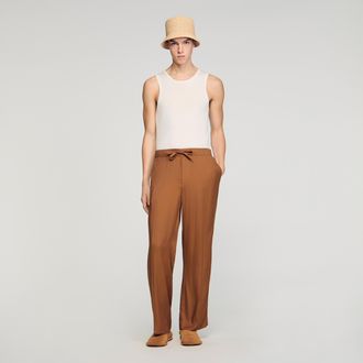 Sandro Drawstring flowing trousers