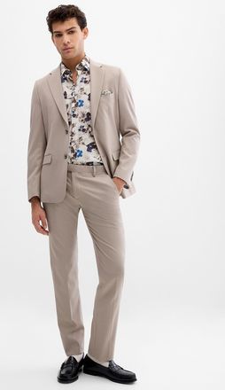 Soul of London Mens Two-tone thread piqu&eacute; suit Slim fit