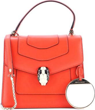 Bulgari Serpenti Forever Top Handle Bag Leather Small satchel - Oranje