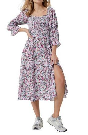 French Connection French Connecton Flores Verona Empire Waist Crepe Dress in Light Dream Blue at Nordstrom Rack, Size Medium