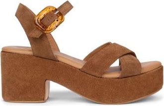 Penelope Chilvers Bella Ankle Strap Platform Sandal in Peat at Nordstrom, Size 11Us
