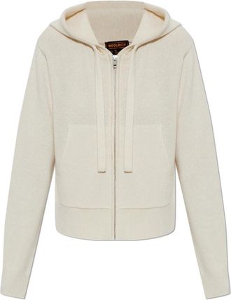Woolrich Truien & Vesten, Dames, Beige, L, Wol, Hooded Cardigan