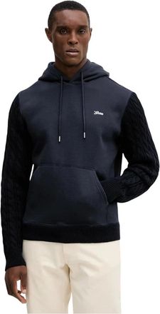 Guess Hoodie met Logo - Heren - Hoodies - Blauw - M - Katoen - Hoodies & sweatvesten