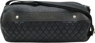 Chanel Pre-owned Nylon Shoulder Bag - Dames - Vintage Schoudertas - Zwart - ONE Size - Nylon - Vintage