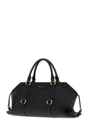 Alexander McQueen 8456441vdeb 1000 Blackgold Calf Skinbrass Borse A Mano Bag