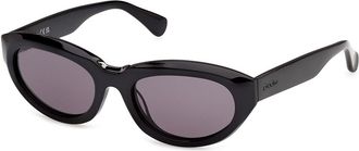 Max Mara MM0203 01A Womens Sunglasses Black Size 53