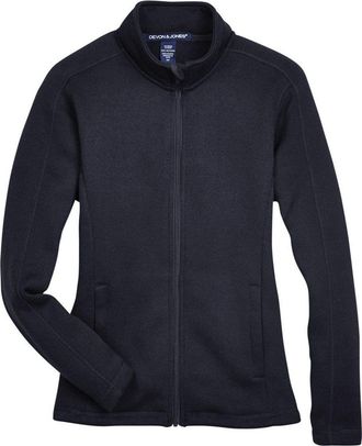 Devon & Jones Womens Bristol Full-Zip Sweater Fleece Jacket