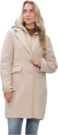 Nukus Nukus, Jassen, Dames, Beige, 2Xl, Dames Jassen Mirthe Coat Boucle