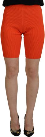 Dsquared2 Orange Viscose Mid Waist Slim Fit Bermuda Womens Shorts (Pre-Owned)