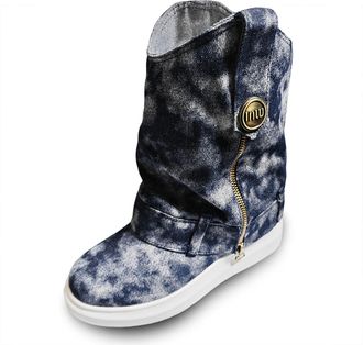 Generic 2026 Wide Fit Womens Winter Fashion Washcloth Mid Calf Hiking Boots Ankle Block Heel Easy On Rainy Days Dog Walking Western Cowboy Women Knee High Fau