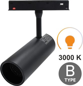 OEM Foco Led Para Riel De 20 W, Luz Blanca C&aacute;lida De 3000 K, Tipo B, Para Rieles Magn&eacute;ticos Smart Track De 48 V Cc