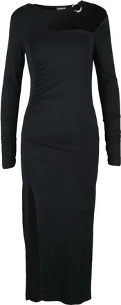 Dondup Black Jersey Maxi Dress