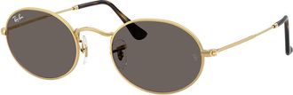 Ray-Ban RB3547N Oval 001/B1 Mens Sunglasses Gold Size 51
