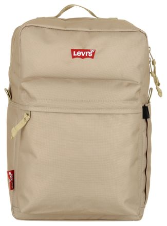 Levi's Cityrucksack LEVIS Levis L-Pack Standard Backpack, Damen, Gr. B/H/T: 26,5cm x 40,5cm x 13cm, grau (taupe), Kunstfaser, Rucks&auml;cke Cityrucksack, Freizei