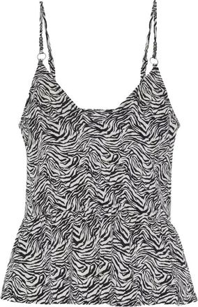 One Teaspoon Zebra Print Spaghettitop - Dames - Tops zonder mouwen - Veelkleurig - XS - Polyester - Tops