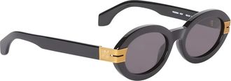 Palm Angels Grey Oval Unisex Sunglasses PERI094 1007 53