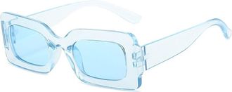 Generic Small Frame Square Men Sunglasses Outdoor Commuter Women Vacation Sun Glasses(Blue)