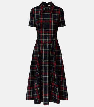 Emilia Wickstead Abito midi Jody a quadri