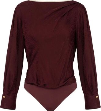 Elisabetta Franchi Multicolor Stijlvolle Blouse - Dames - Bodies - Rood - M - Tops