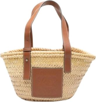 Loewe Pre-owned Tote Bags, female, Beige, Size: ONE SIZE Pre-owned Raffia Tote