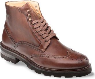 Mezlan Wingtip Lug Sole Boot in Brown at Nordstrom Rack, Size 10
