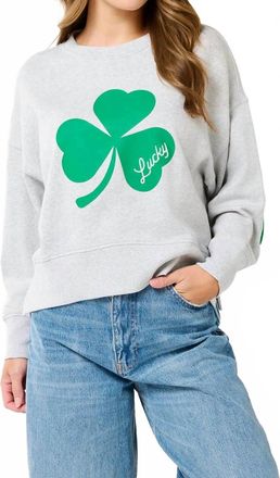Shiraleah Shamrock Lucky Relaxed Sweatshirt In Grey
