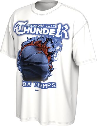 Nike Oklahoma City Thunder Nike Mens NBA Parade T-Shirt in White | IQ9551-100