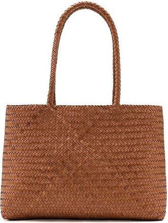Madewell Handwoven Leather Tote Tote Handbags Burnt Sienna