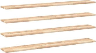 vidaXL Floating Shelves 4 pcs 160x20x2 cm Untreated Solid Wood Acacia vidaXL