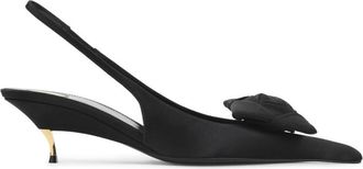 Saint Laurent Black Leather Sandals