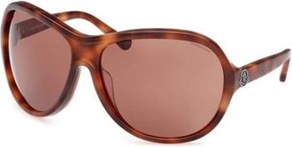 Moncler Authentieke Ellesole zonnebril met eersteklas service - unisex - Zonnebrillen - Bruin - 69 MM - Accessoires