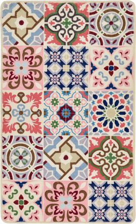 Gino Falcone Alfombra de ba&ntilde;o mullida - rosa multi 70x120 cm