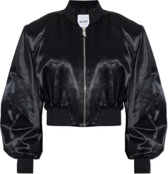 The Attico Bomberjack - Dames - Bomber jackets - Zwart - S - Satijn - Jassen