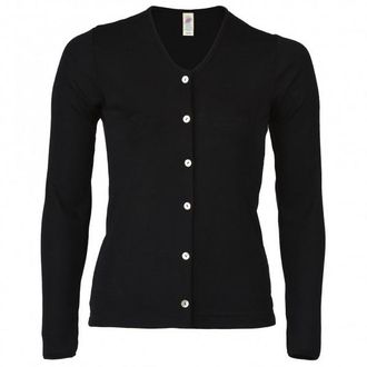 Engel Damen Cardigan Feinripp Wolljacke f&uuml;r Damen | schwarz