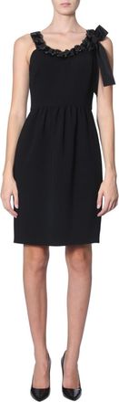 Moschino Black Embellished Round Neck Dress