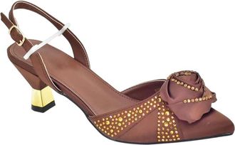 Generic Women Nigerian Italian Shoes Bags Set Handmade Flowers High Heels Wedding Party