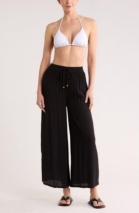 Nordstrom Rack Easy Gauze Cover-Up Pants in Black at Nordstrom Rack, Size X-Small