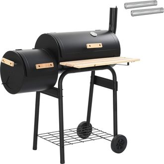 vidaXL Parrilla Al Aire Libre 103 X 60 X 113 Cm Acero Negro Vidaxl