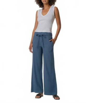 Kut from the Kloth Charlotte High Rise Straight Leg Linen Pants In Coastal Blue
