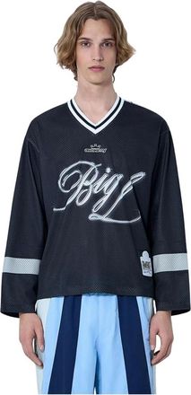 Awake NY Sportswear, male, Black, Size: XL Big Picture Hockey Jersey