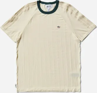 adidas CLOT by Edison Chen Rib T-Shirt Cream White / Green Night