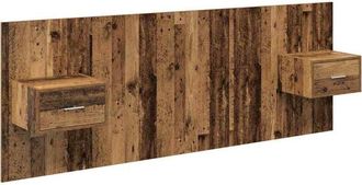vidaXL Headboard with Cabinet 3 pcs Old Wood Engineered Wood vidaXL