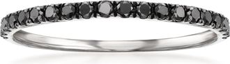 Ross-Simons Black Diamond Ring in Sterling Silver