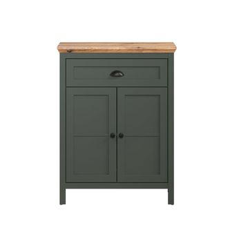 Calicosy Mueble expositor de libros 2 puertas y 1 caj&oacute;n l77 cm - Verde