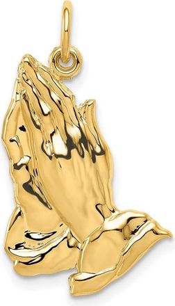 Diamond2Deal 10k Yellow Gold Praying Hands Pendant