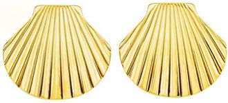 Panacea Shell Stud Earrings in Gold at Nordstrom