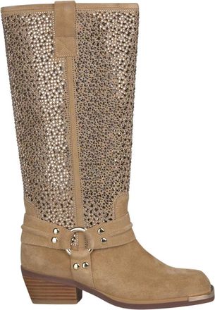 Alma En Pena Alma EN Pena, Schoenen, Dames, Beige, 38 EU, Laars met opengewerkt patroon en detail