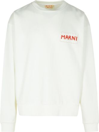 Marni White Cotton Sweatshirt